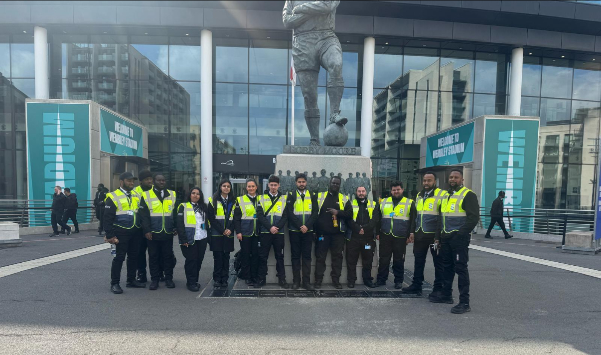Our amazing event security staff on duty at Wembley Stadium, London.