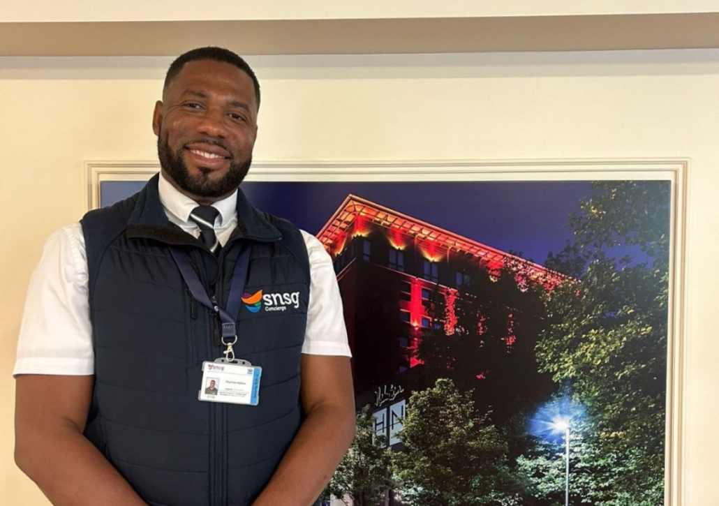 One of our SIA Licensed Manned Guarding professionals on duty.