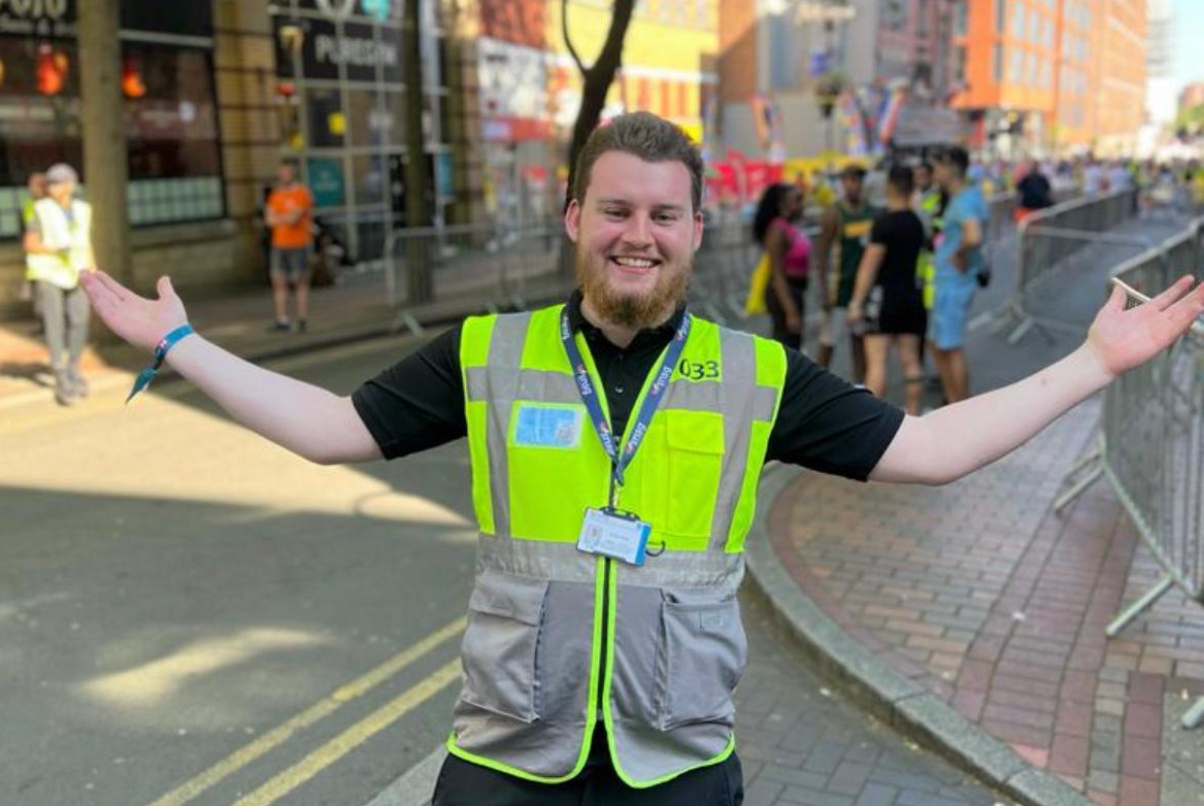 One of our SIA Licensed Mobile Patrol officers on duty on Hurst Street, Birmingham, UK.