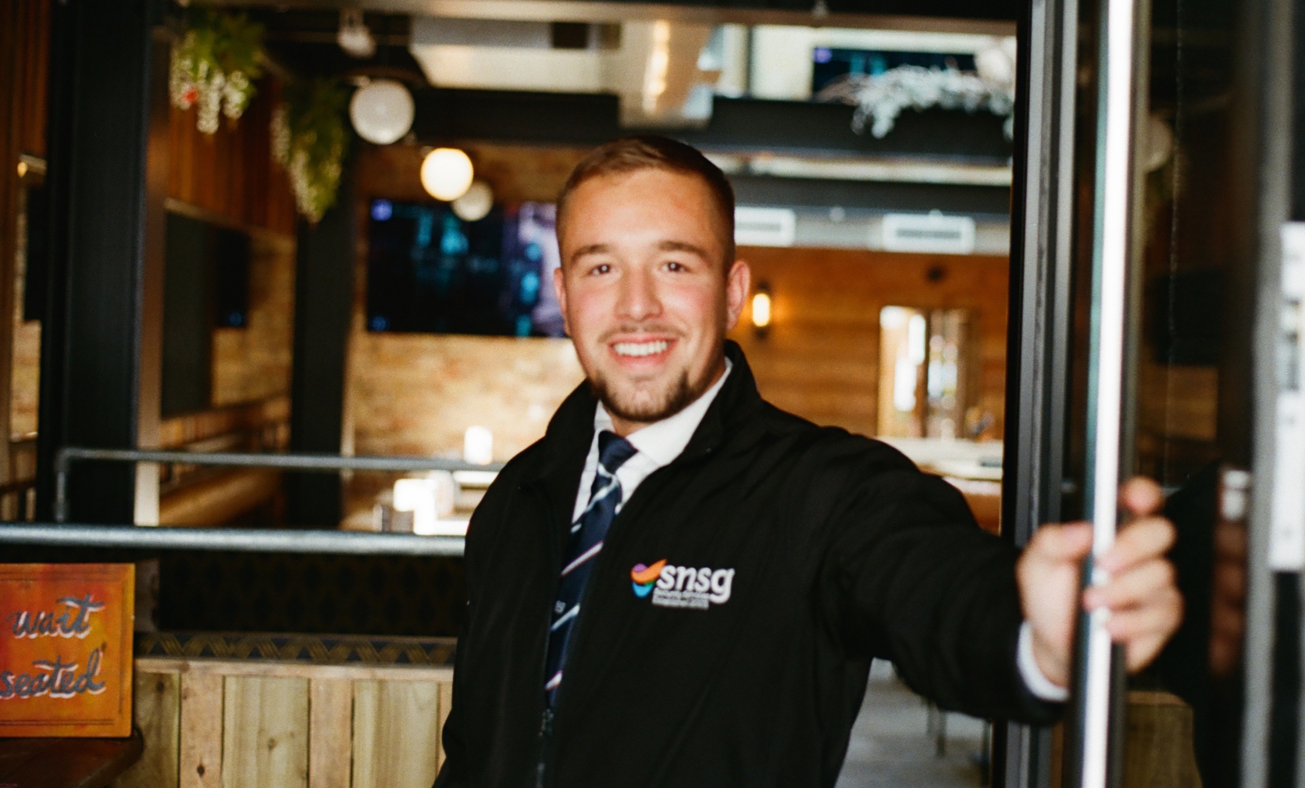 One of our hospitality and leisure venue security guards on duty in Birmingham