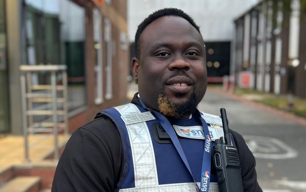 One of our trained healthcare security professionals on duty at Sandwell and West Birmingham Hospital (SWBH)